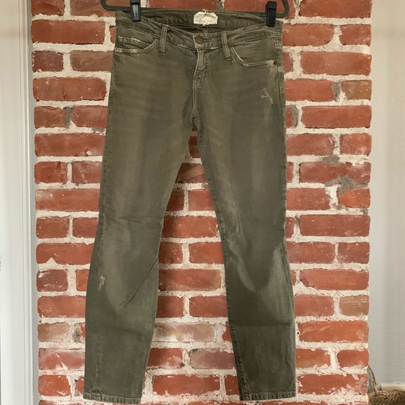 Current Elliott crop skinny jeans 26 olive green - Picture 3 of 8